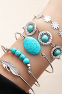 Women's Western Vintage Turquoise Personalized Multi-element Beaded Jewelry Set