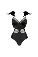 Costume da bagno con ali di scheletro per Halloween