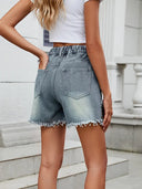 Zomerse casual spijkershorts met studs