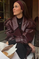 Chaqueta de cuero corta British Moto
