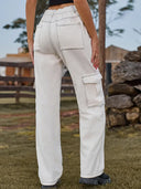 Lastikli Bel Çok Amaçlı Denim Pantolon
