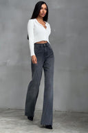 Leoparden-Jeans mit hoher Taille