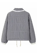 Veste à poche cœur rose à carreaux