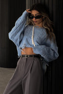 Slidt Mohair Crop Sweater