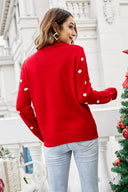 Rund hals casual pingvin broderi strikket sweater