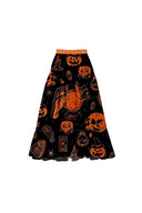 Set bikini con stampa zucca teschio di Halloween