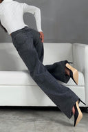 Leoparden-Jeans mit hoher Taille
