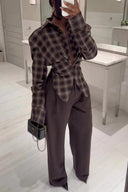 Chemise à carreaux personnalisée avec déclaration
