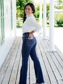 Jeans skinny vintage con orlo grezzo