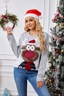 Jule rensdyr broderi strikket sweater