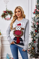 Jule rensdyr broderi strikket sweater