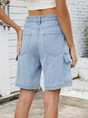 Pantaloni scurți din denim în stil urban de vară
