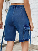 Pantaloni scurți cargo spălați, la modă pentru vară