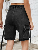 Pantaloni scurți cargo spălați, la modă pentru vară