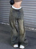 Jeans dritti stampati vintage