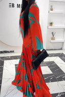 Aurora Falten-Maxikleid