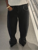 Abbie Weite Mid-Rise Jeans