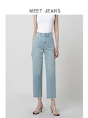 Lyseblå slanke lige jeans