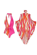 Costume da bagno halter e bikini monospalla