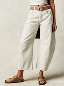 Jeans mit Leopardenmuster und geradem Bein