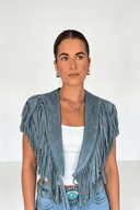 Giacca corta western con frange