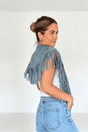 Giacca corta western con frange