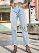 Trendige Ripped Denim-Hose für Damen