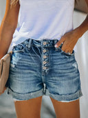 Vielseitige High-Waist Ripped Denim-Shorts