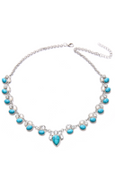 Collana da donna bohemien con pendente turchese a cerchio