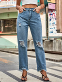 Trendige Ripped Denim-Hose für Damen