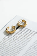 18k guldbelagte fine hoops i guld