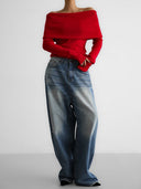 Minimalistisches Cremefarbenes Strick-Layering-Set