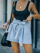 Trendy Højtaljede Denim Shorts