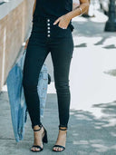Stretch Jeans Bleistift-Hose mit Slim-Fit