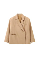 Blazer oversize fendu sur le côté bleu acier