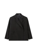 Blazer oversize fendu sur le côté bleu acier