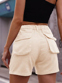 Amerikanische Casual Jeansshorts mit Stretchbund