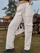 Vintage Jeans-Cargohose mit elastischem Bund und lockerem Schnitt
