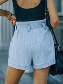 Trendige High-Waist Denim-Shorts