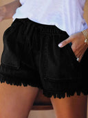 Elastische Taille Slim Fit Denim Hotpants