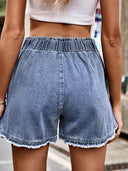 Versleten Bloom denim shorts