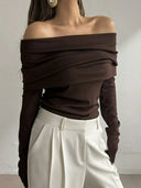 Minimalistisches Cremefarbenes Strick-Layering-Set