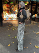 Straight-Leg Jeans mit Animal-Print