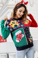 Snefnug juletræ pullover strikket sweater