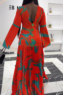 Aurora Falten-Maxikleid
