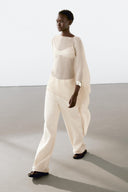 Chiffon let flydende kappe top