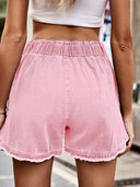 Versleten Bloom denim shorts
