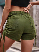 Amerikanische Casual Jeans-Cargo-Shorts mit Kordelzug