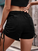 Amerikanische Casual Jeans-Cargo-Shorts mit Kordelzug