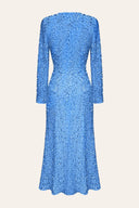 Midikleid mit langen Ärmeln und Pailletten